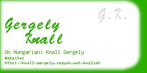 gergely knall business card